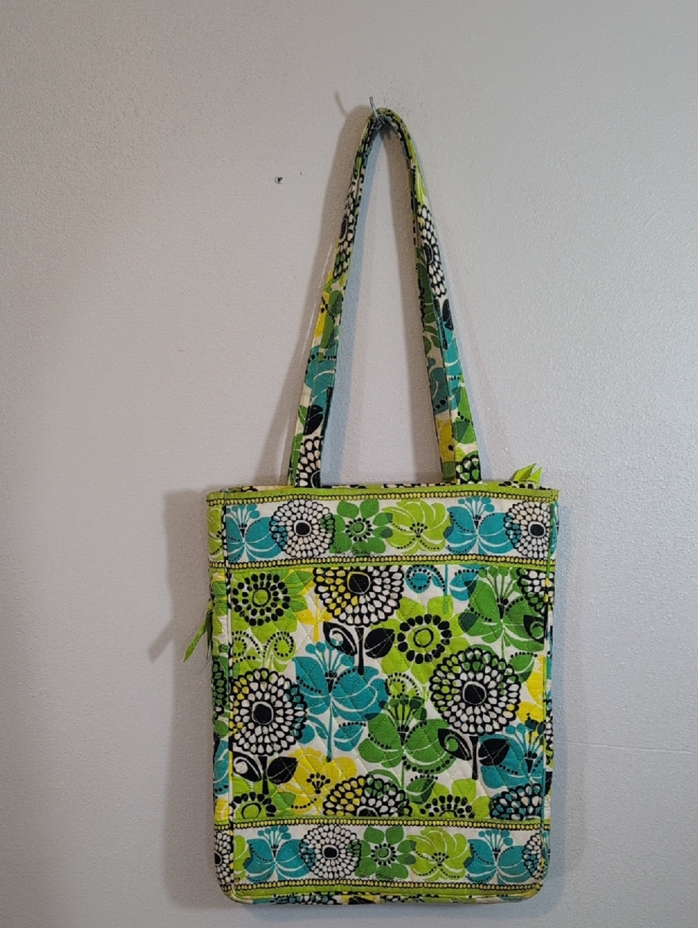 Green Floral Laptop/Tote Bag - Unbranded